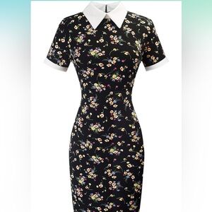 Turn Down Collar Bodycon Dress